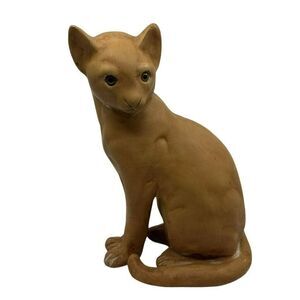 John Potter Designs Cat Figurine Unisex Tan Good Vintage Ceramic Sculpture